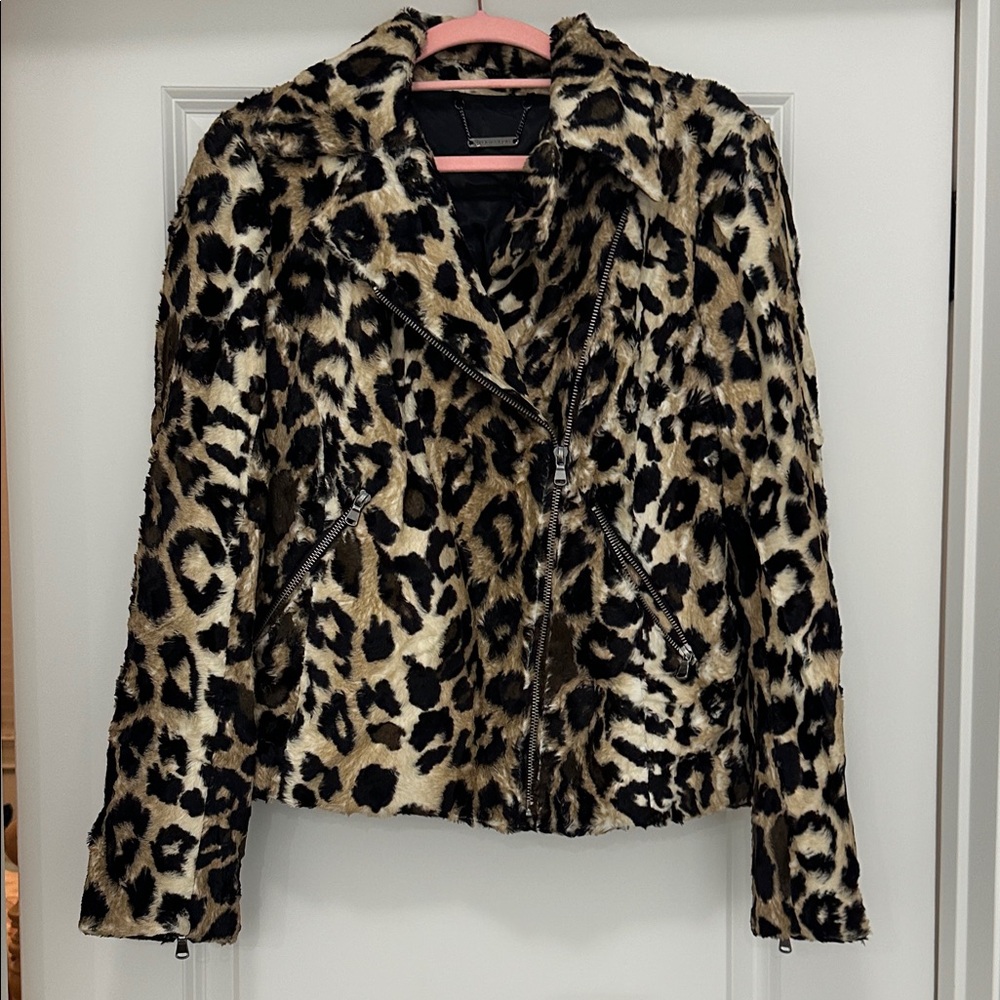Trina Turk Animal Print Teddy Jacket